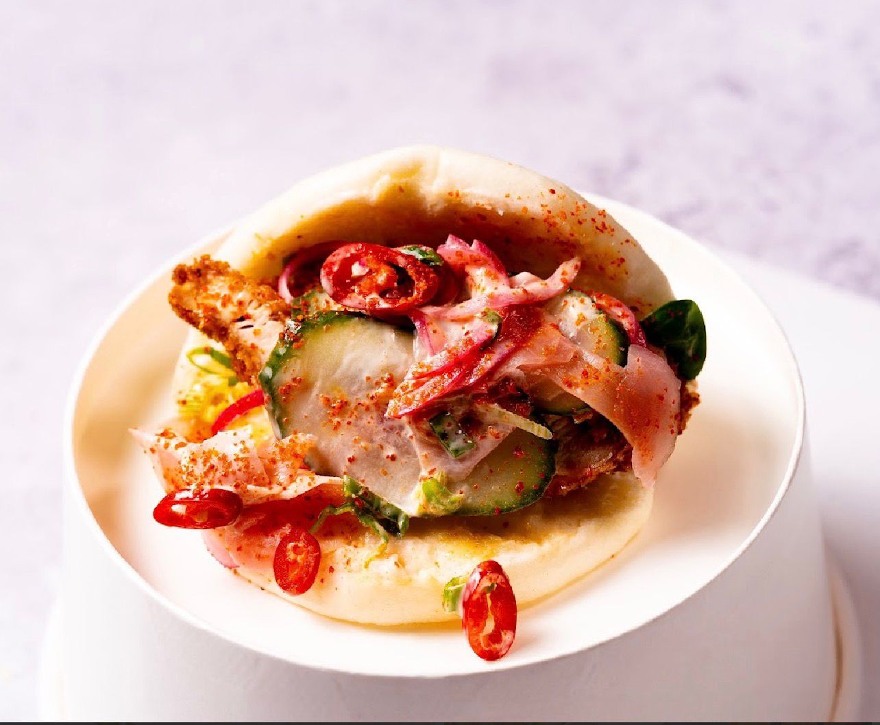 Veggie Tempura Bao Bun