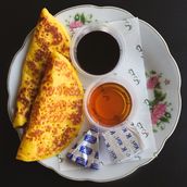 Chibab breakfast with cheese and honey 