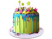 Rainbow Melted Cake