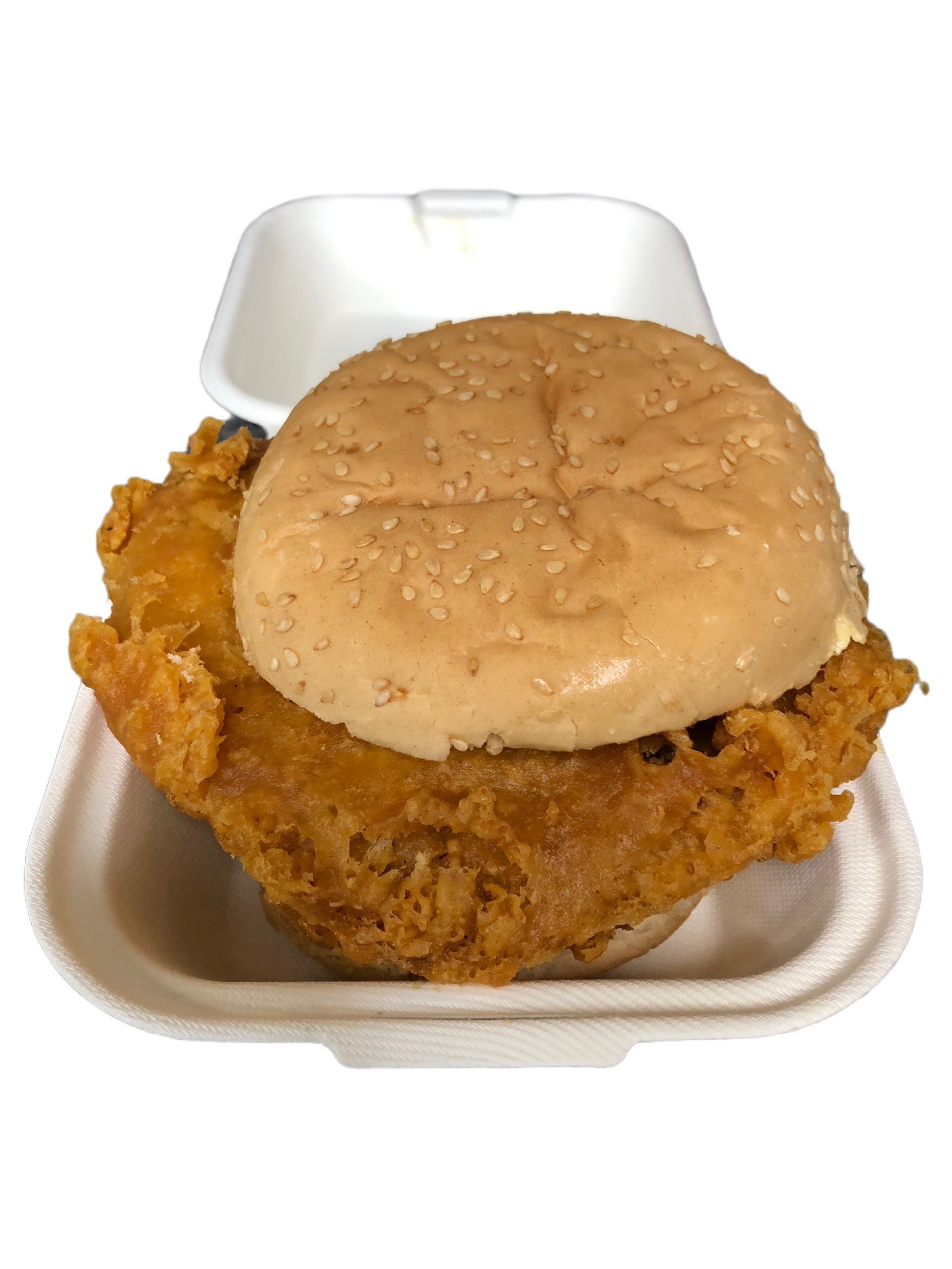 Beef Burger in Batter in a Roll