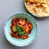 MALAI SAMBAL PRAWNS WITH ROTI PRAWN