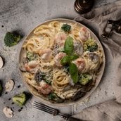 Shrimp House spaghetti