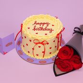 Red Ribbon with flower