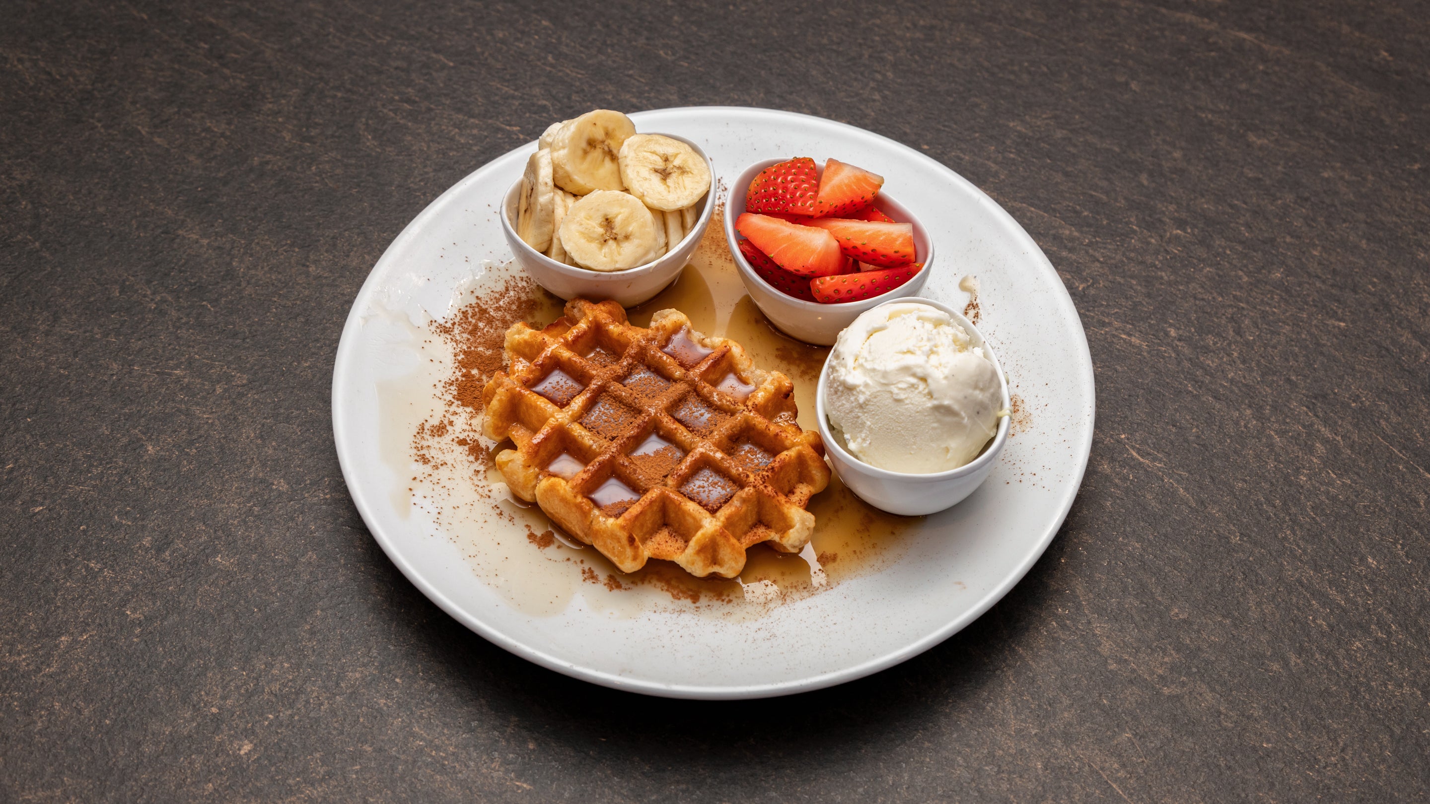Canadian Maple Syrup and Cinnamon Waffle