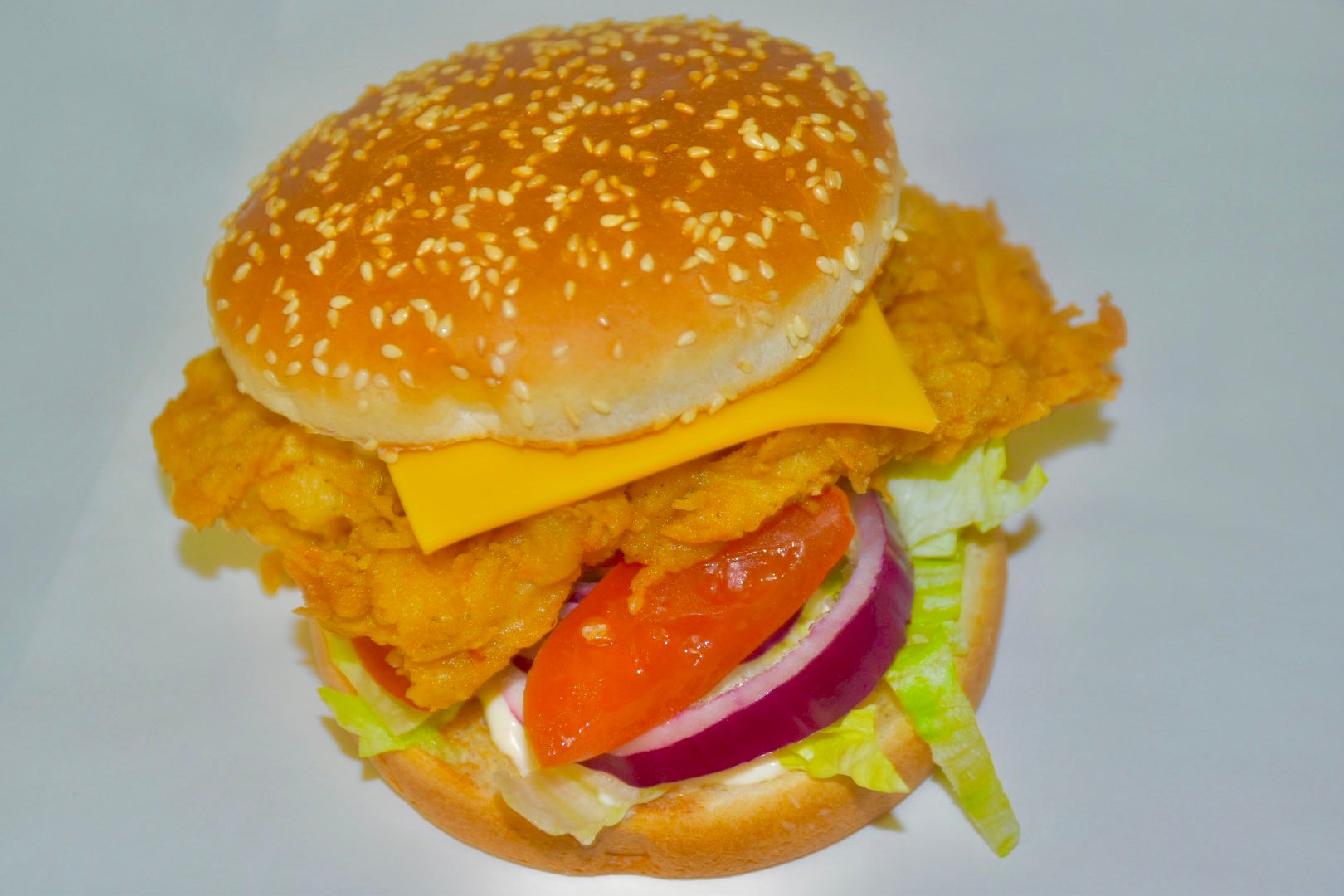Chicken Fillet Burger with Cheese