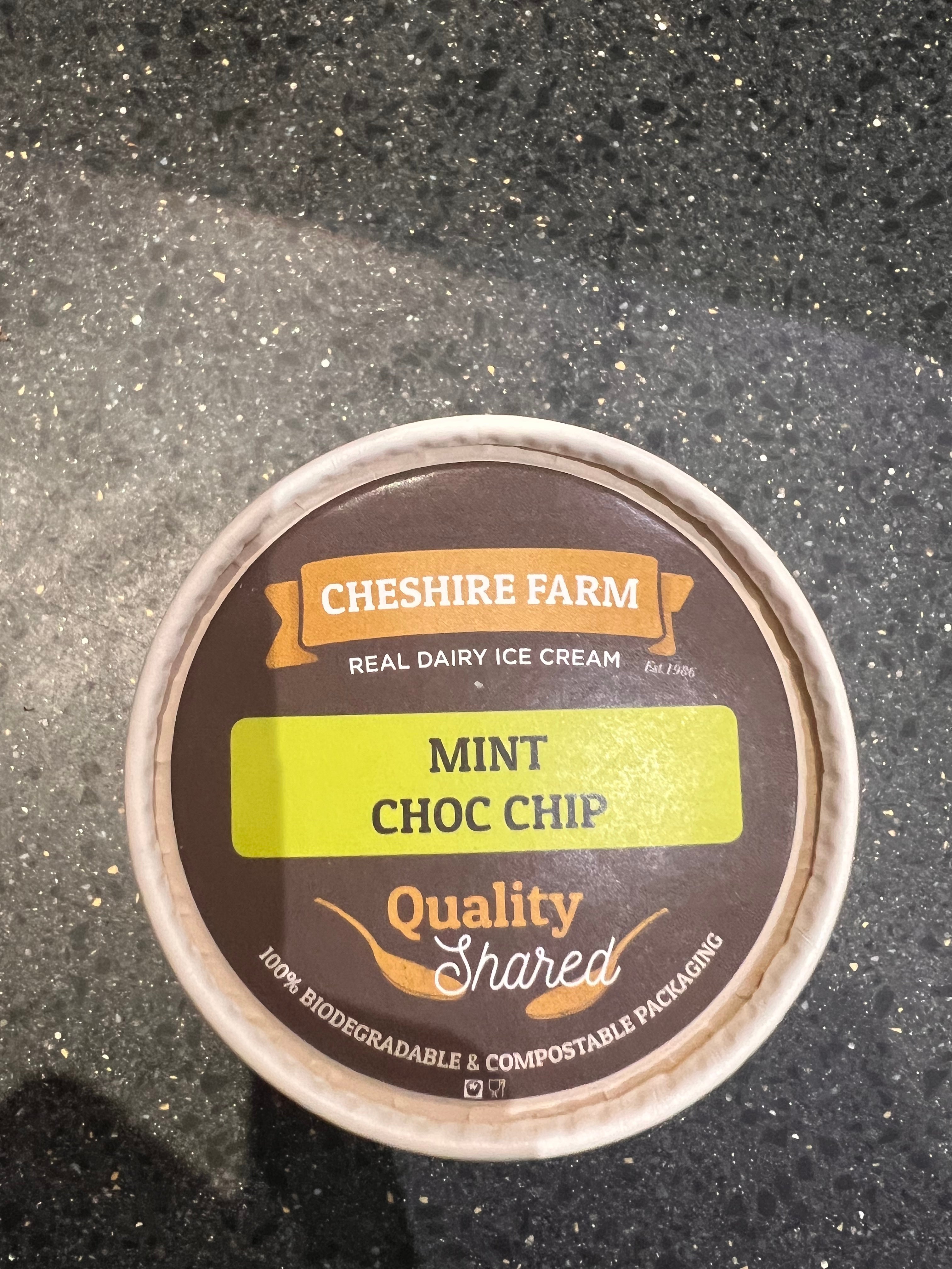 Mint Choc Chip Cheshire Farm Ice Cream