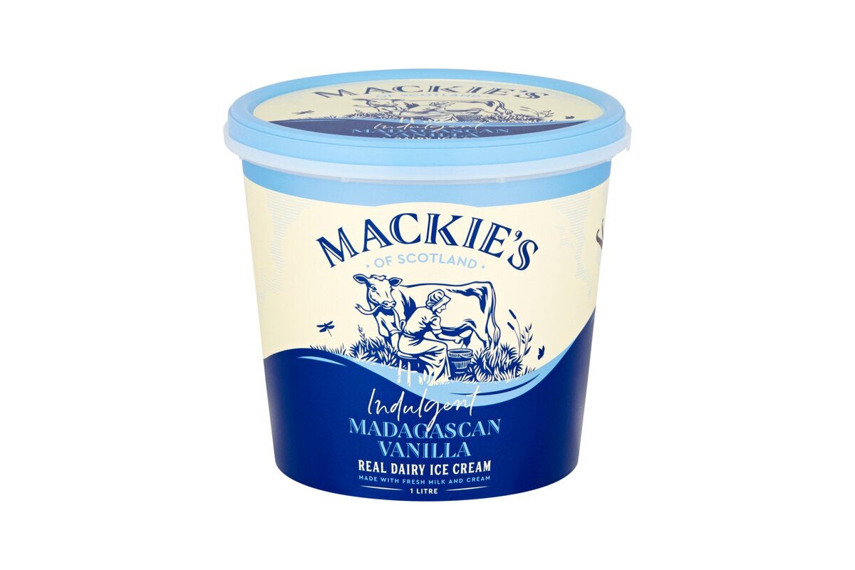 Mackie's Indulgent Vanilla Dairy Ice Cream 1L