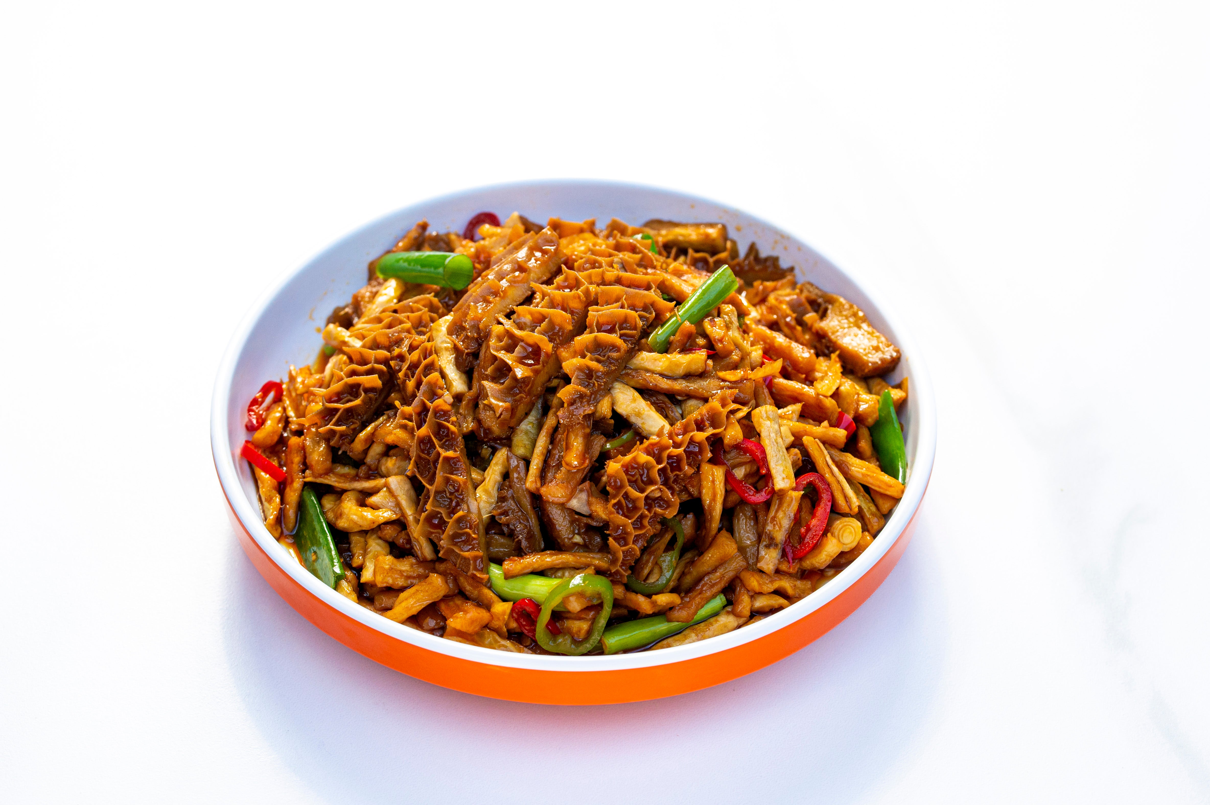萝卜干炒牛肚  Stir-fried Beef tripe with dried radish
