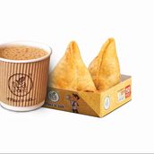 Samosa + Ginger Elaichi Chai