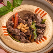Hummus With Pine Nut Dish