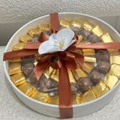 Chocolate Beige Leather Tray