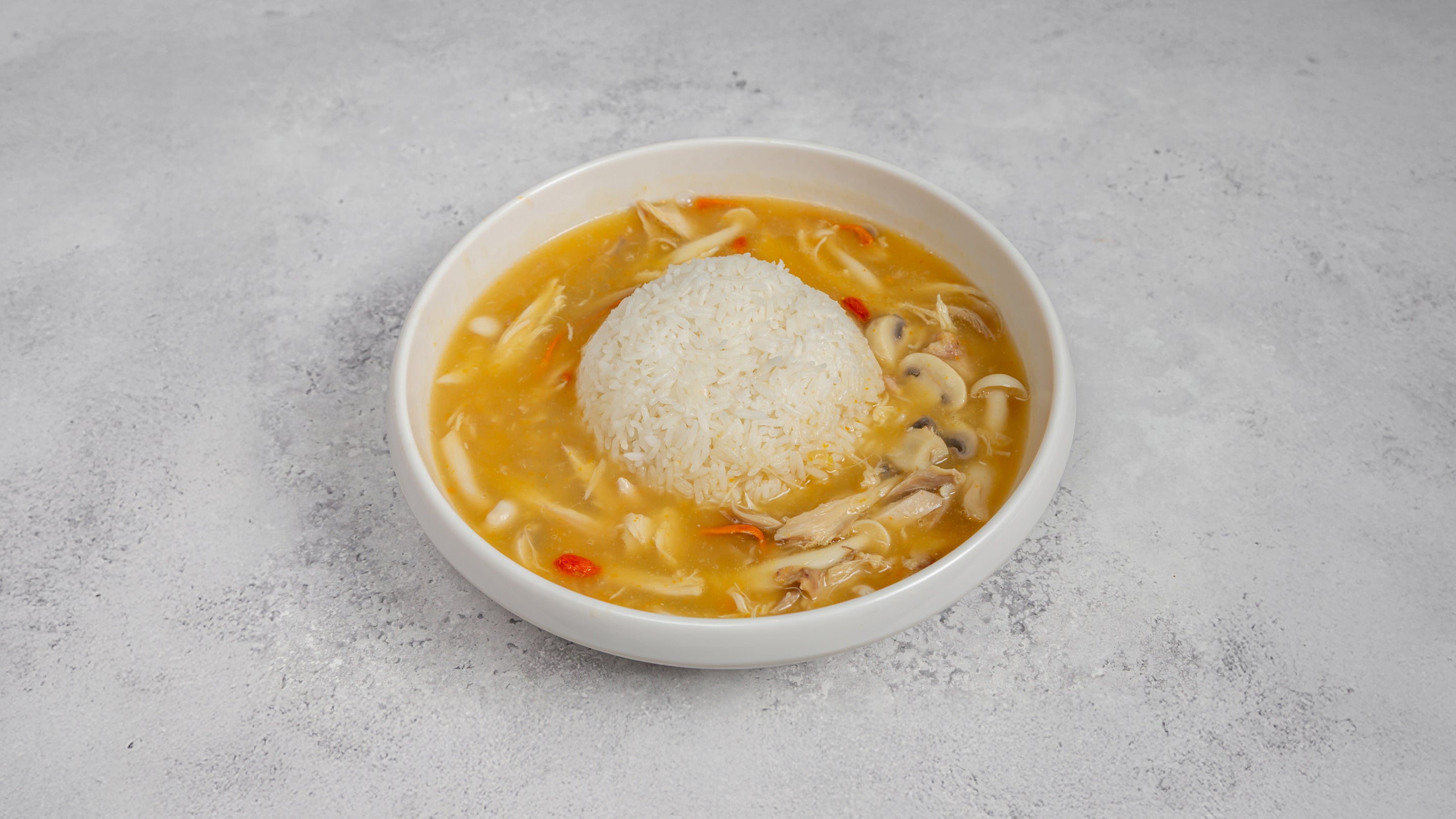 鸡汤捞饭 Shredded Chicken Soup with Rice