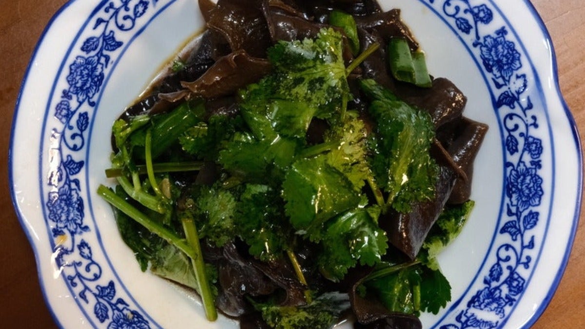 Black Fungus Salad with Coriander 香菜拌木耳