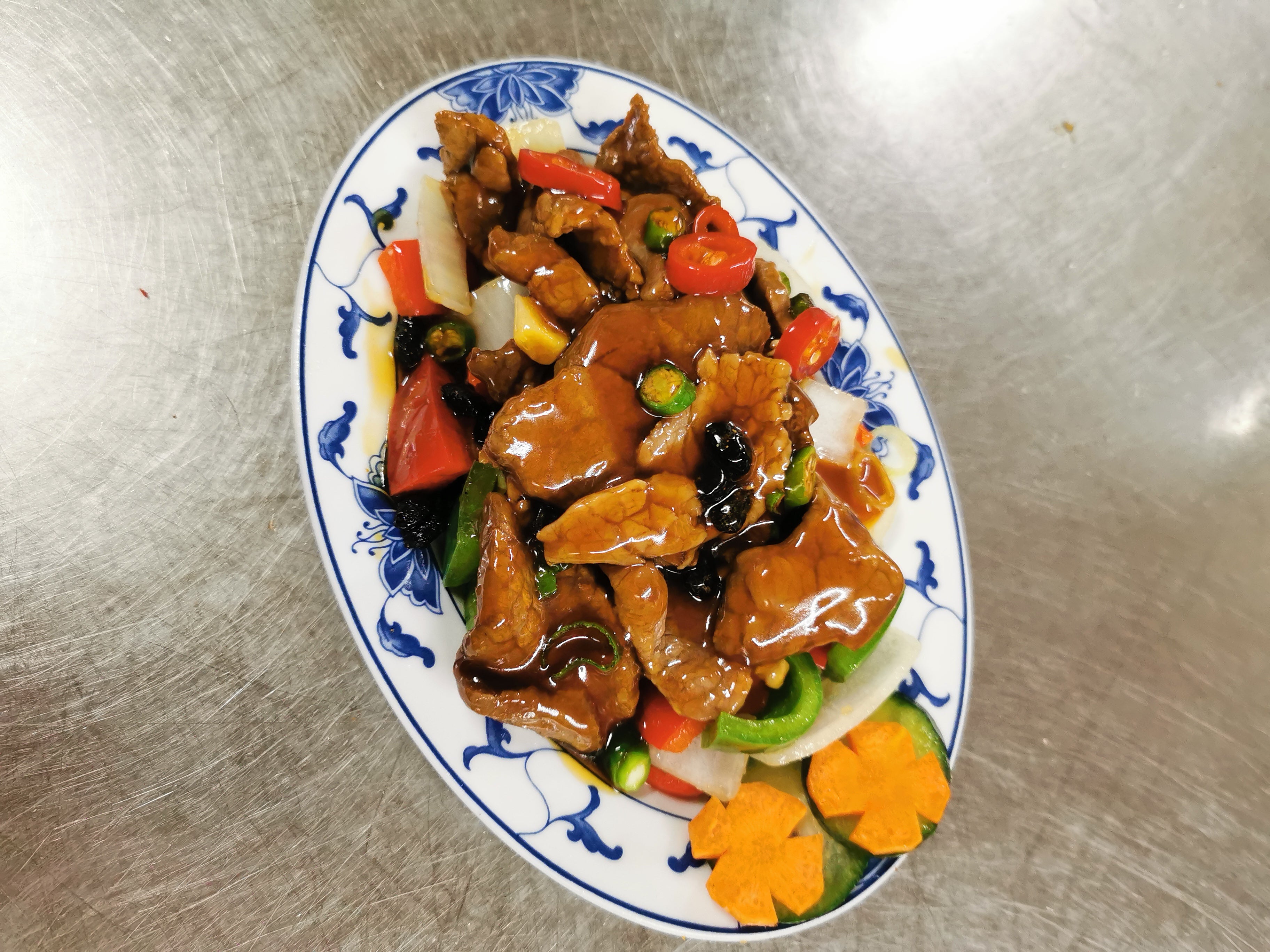 61C. Beef with Chilli and Green Pepper in Black Bean Sauce豆豉牛肉