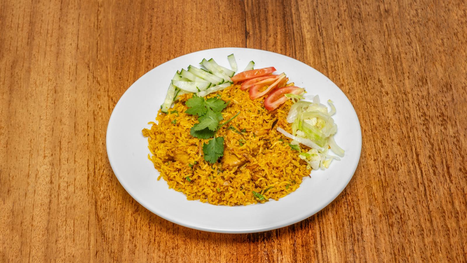 Chicken Biryani With Salad