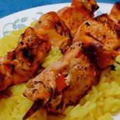 Shish tawook with rice