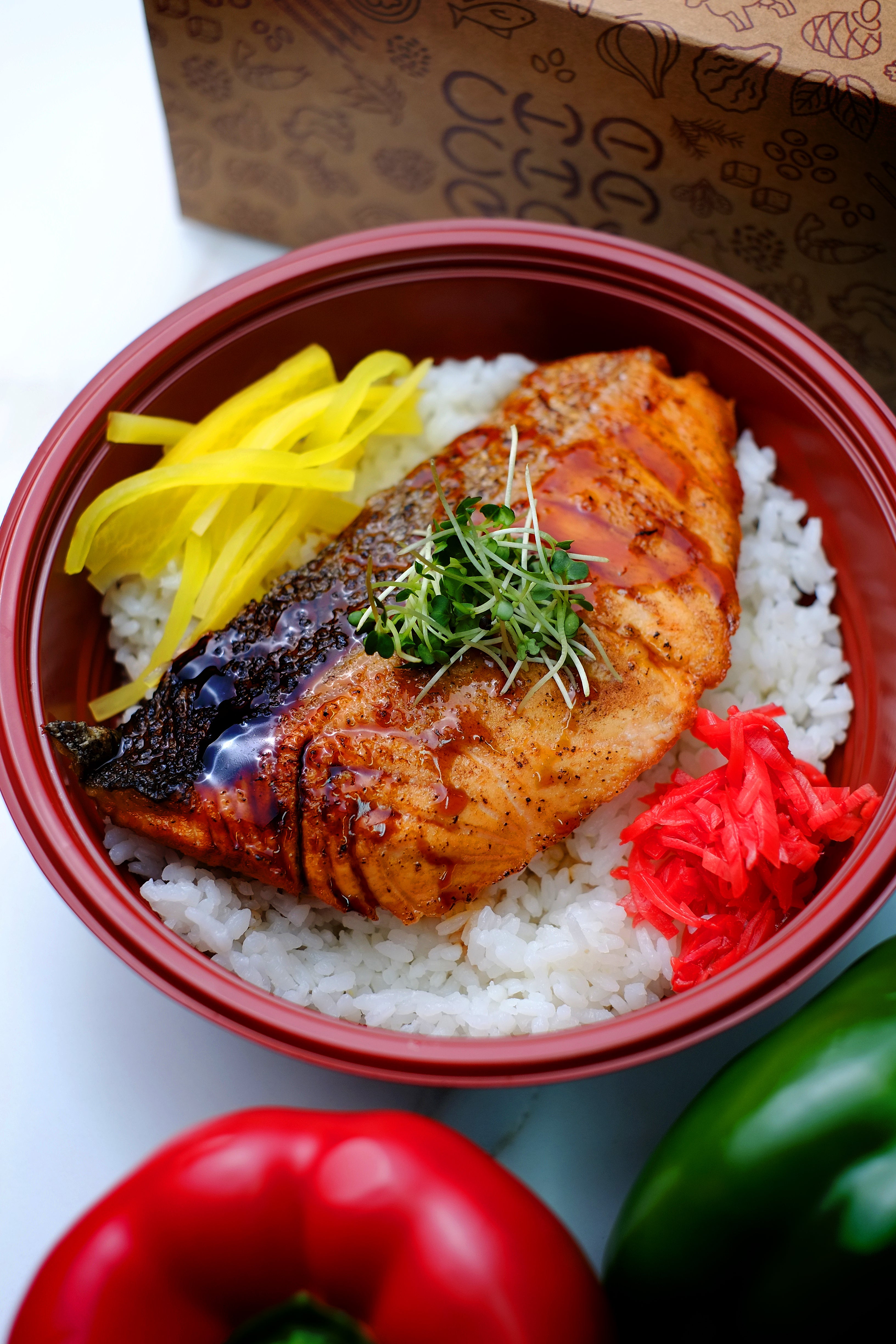 Salmon Teriyaki on Rice