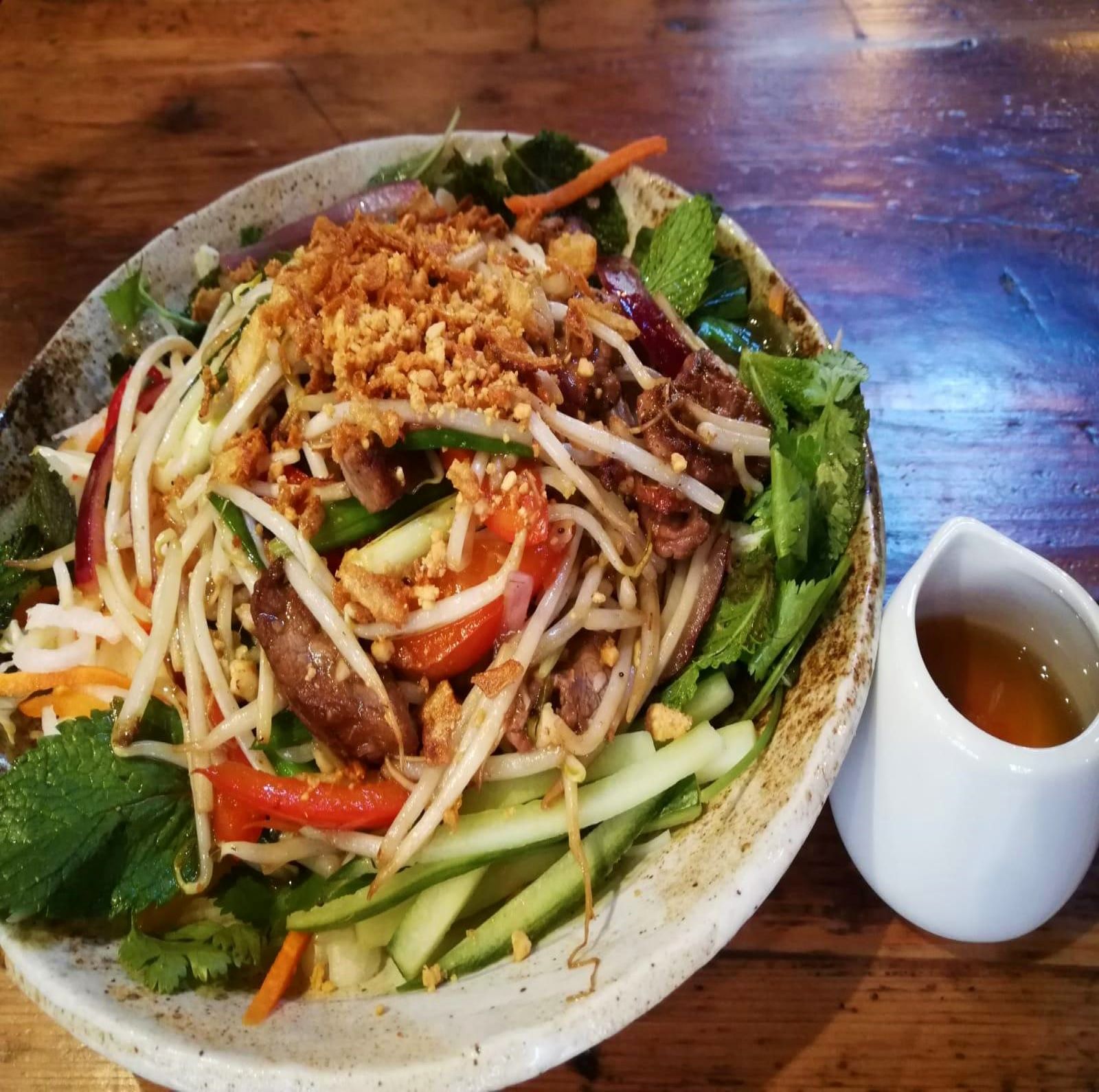 Bún Bộ Xao ( Wok-fried Slices Sirloin Beef In Vietnam Style )