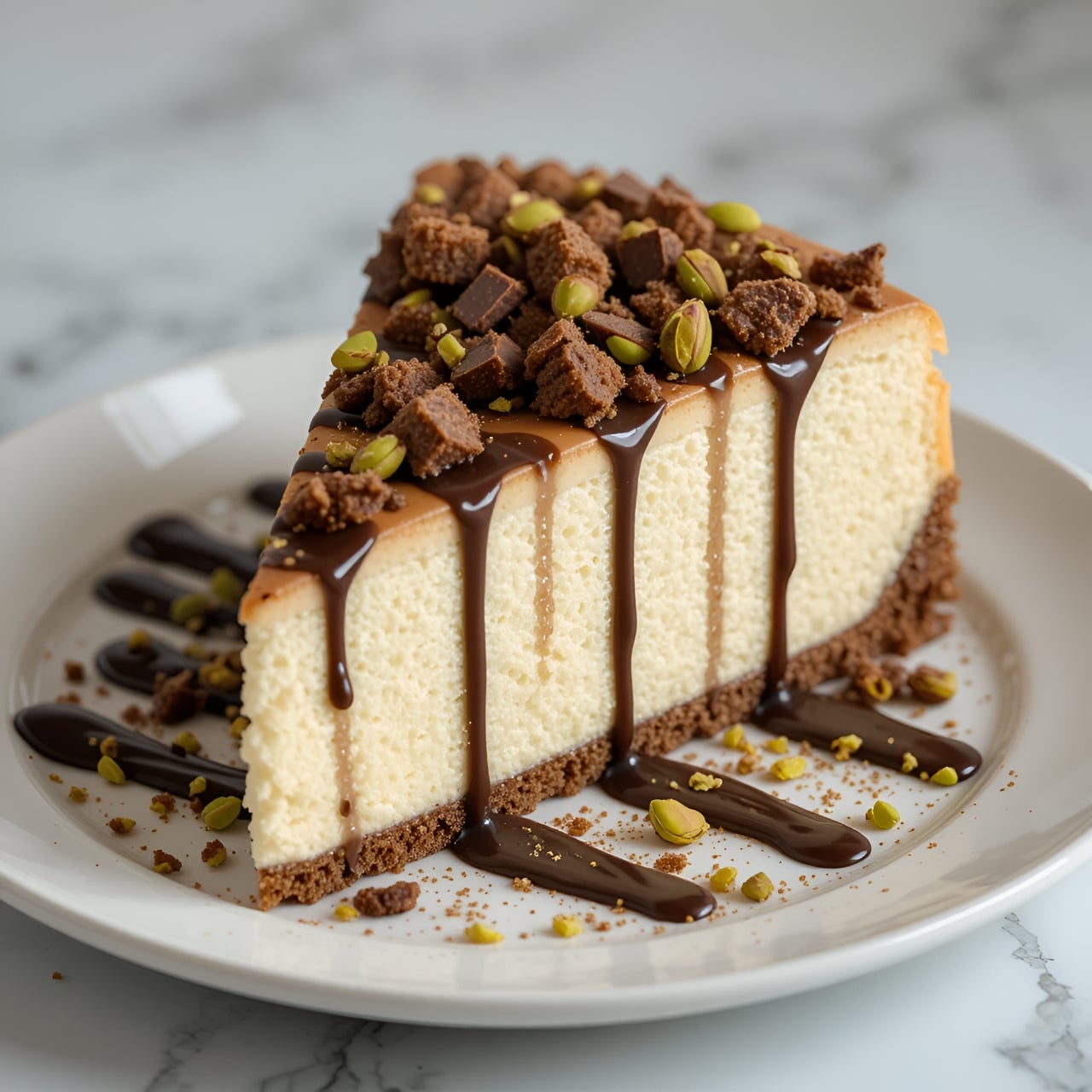 🍫 Choco Kunafa loaded Cheesecake