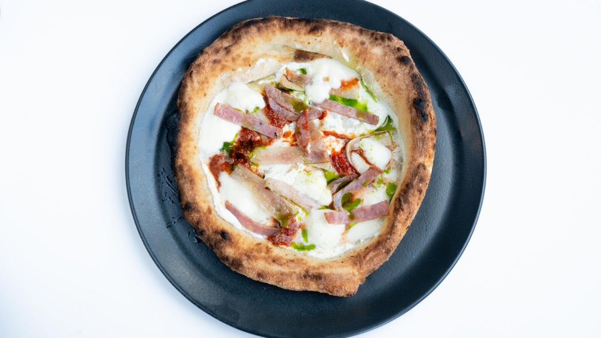 Open fried calzone