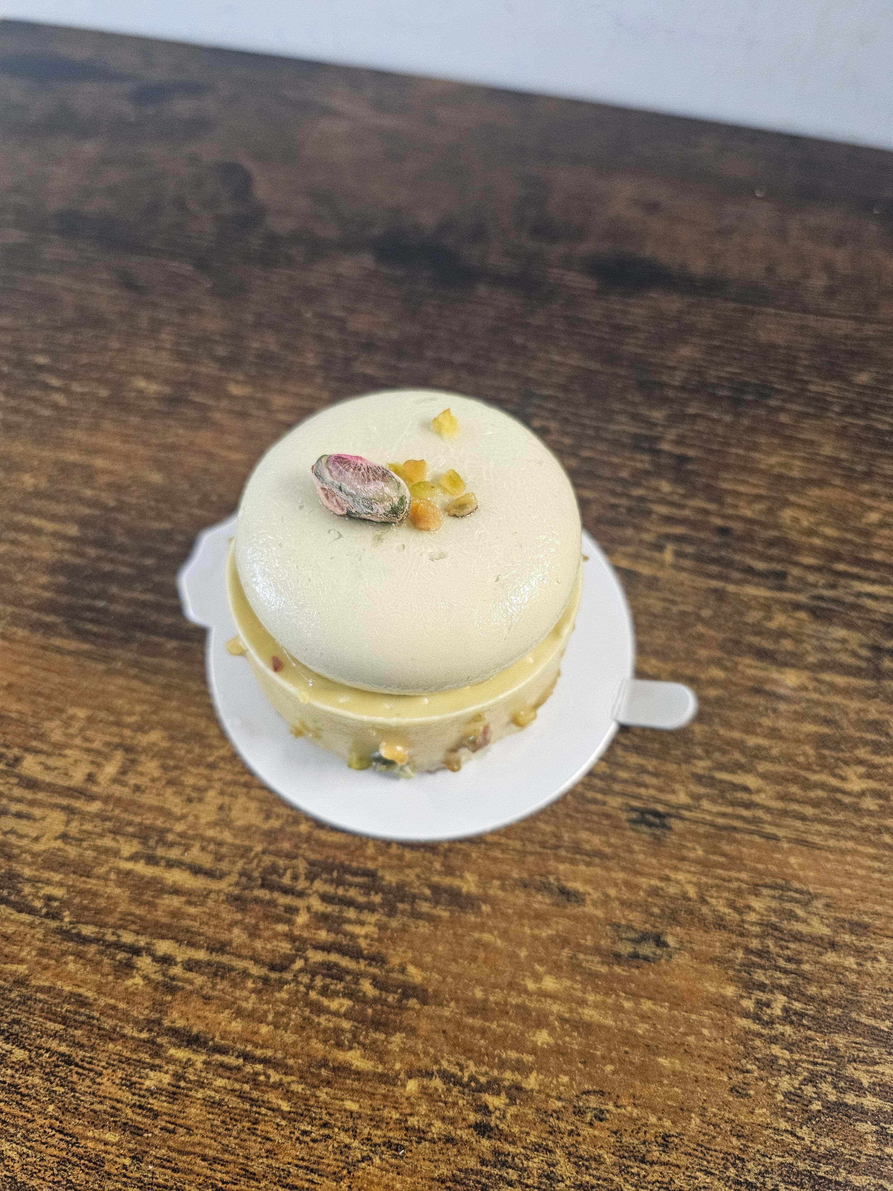 Pistachio & Buffalo ricotta mousse dessert