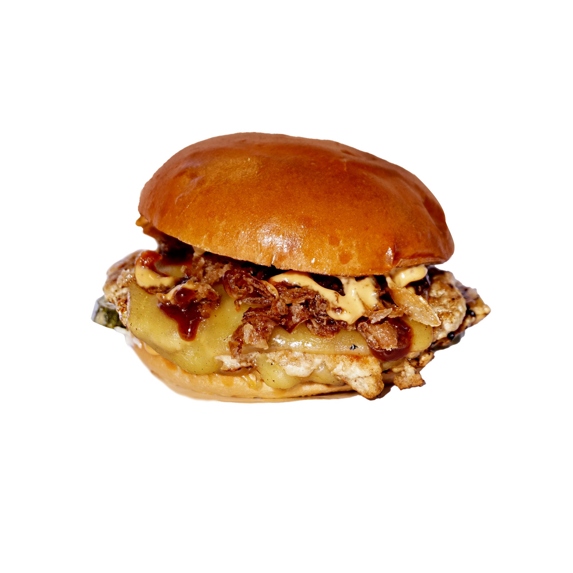 Smokey buffalo chicken burger
