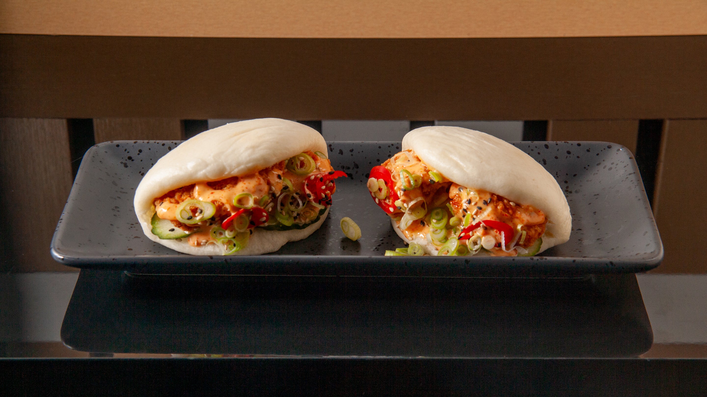 Spicy Korean Chicken Bao