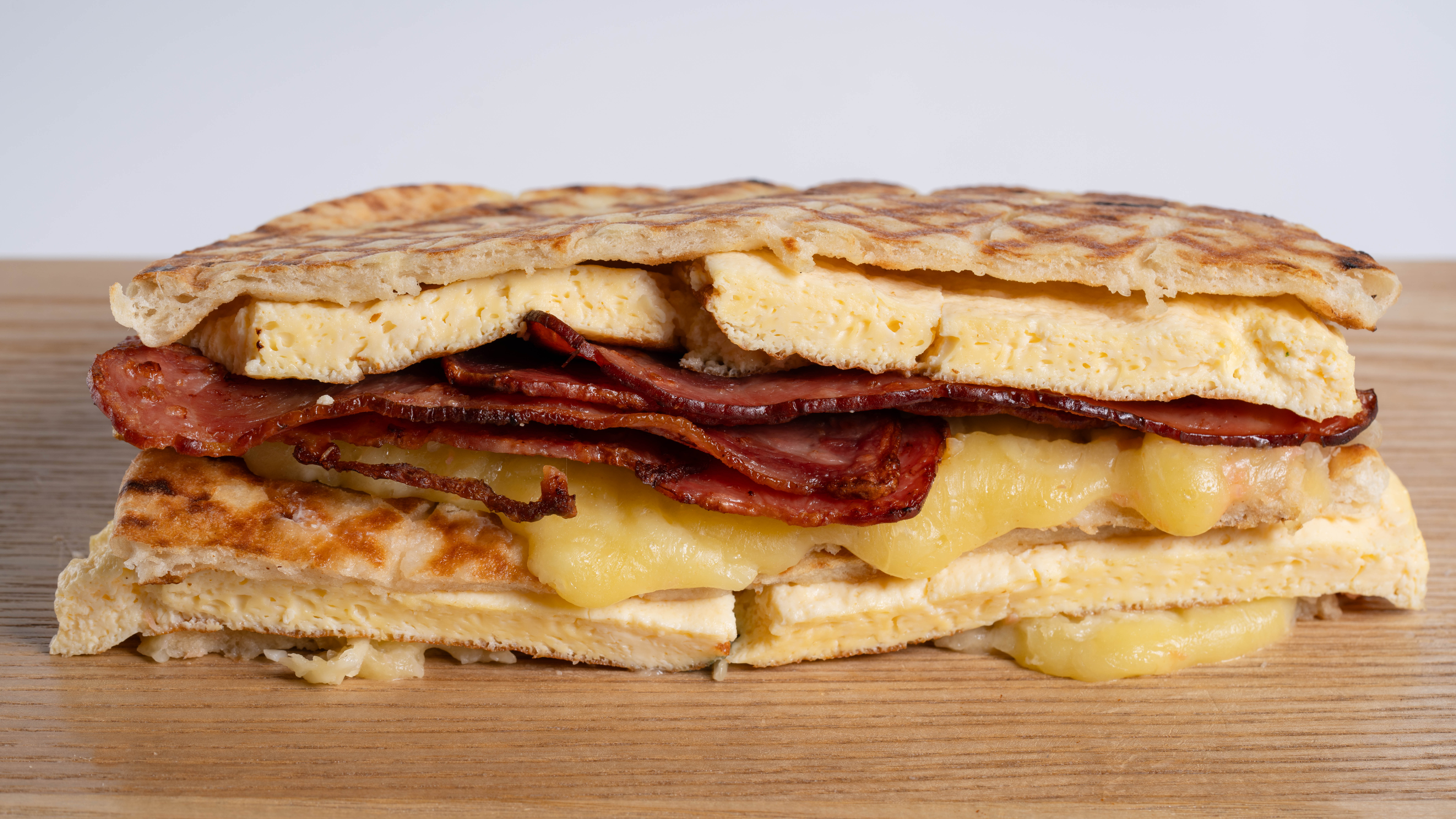 Turkey Bacon and Scrambled Egg Toastie