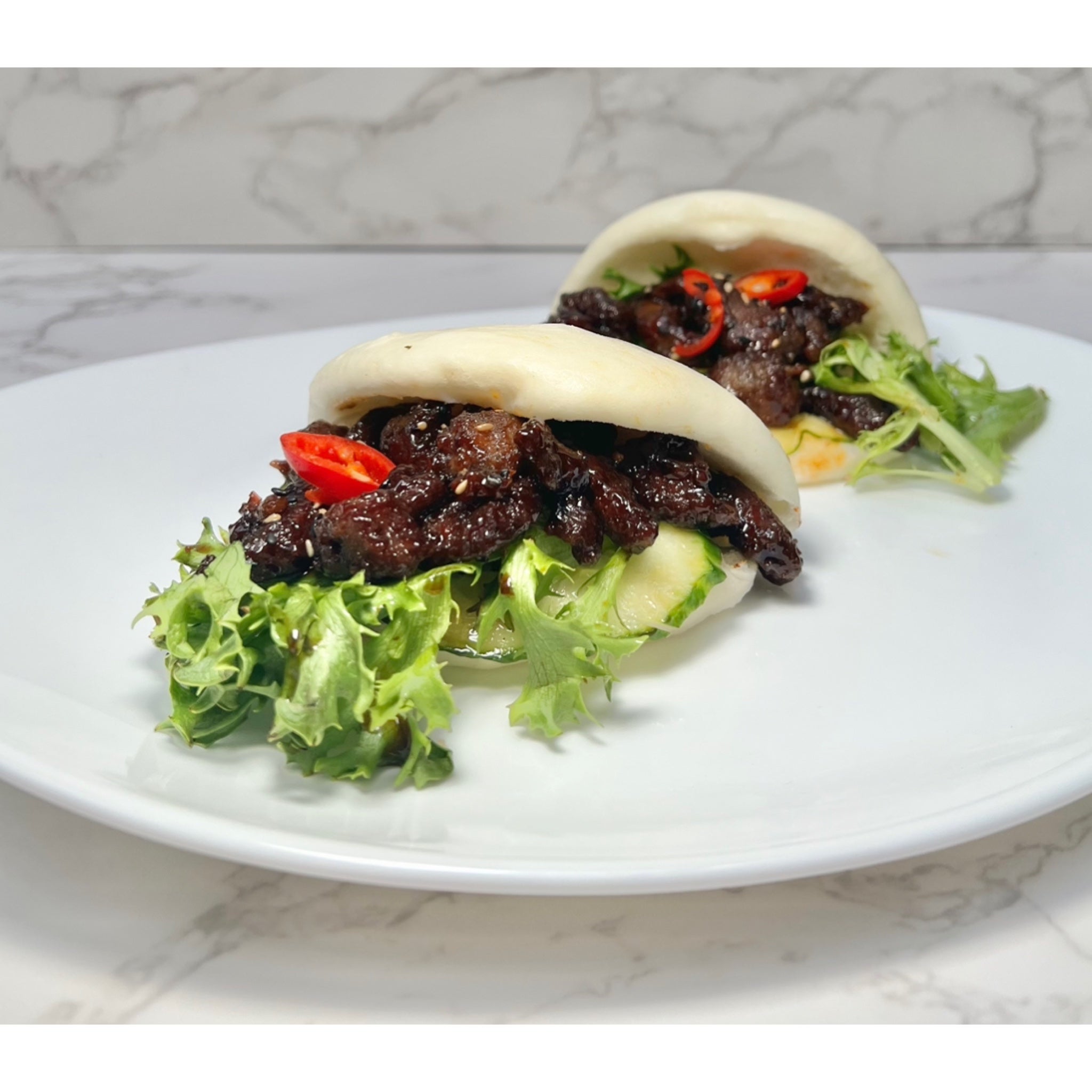 • Beef teriyaki bao buns