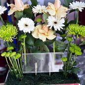 Acrlic Tray With Flower