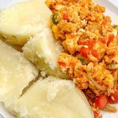 Yam With Egg Sauce