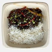 Mongolian beef with rice