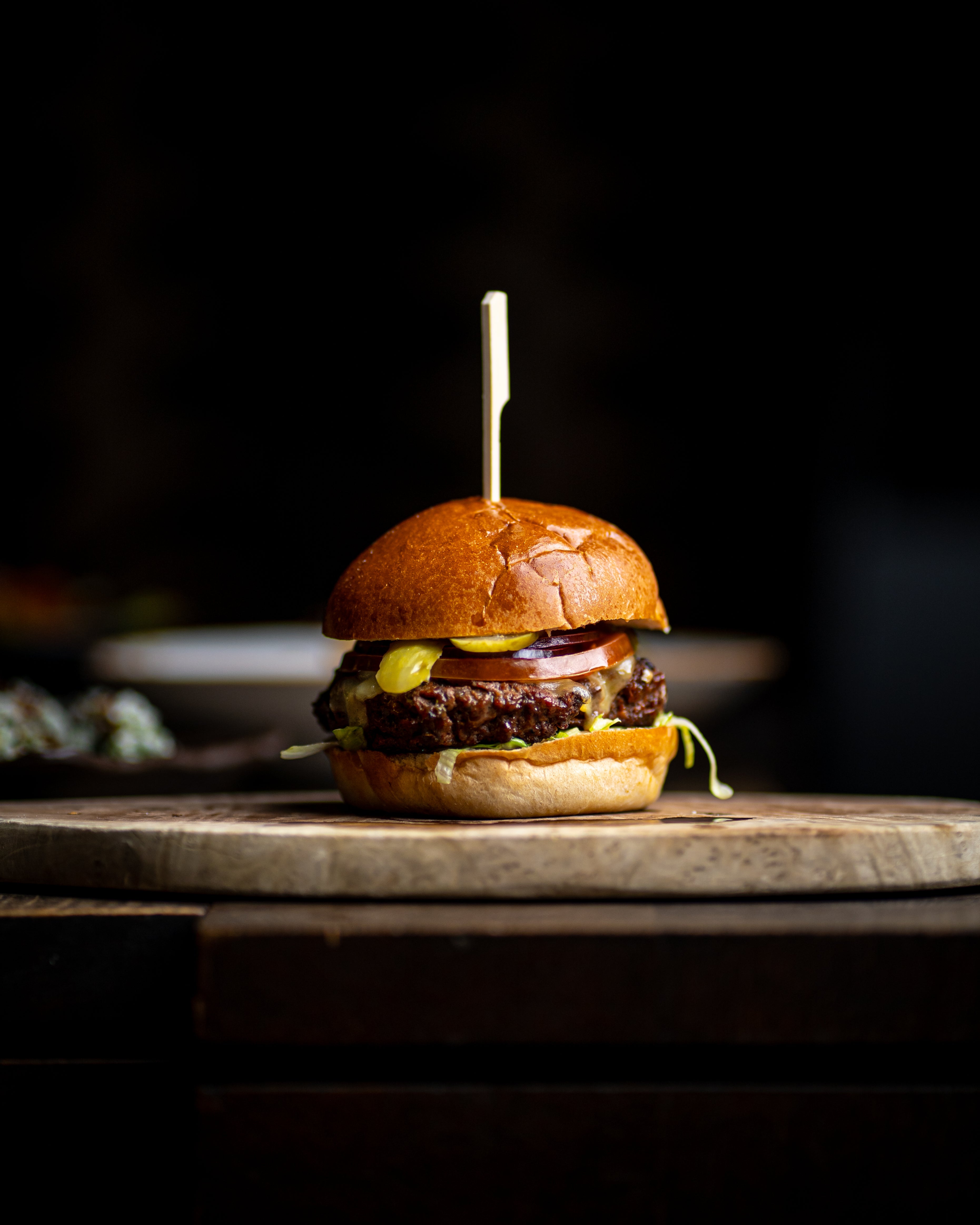 Grilled Beef Burger with French Fries