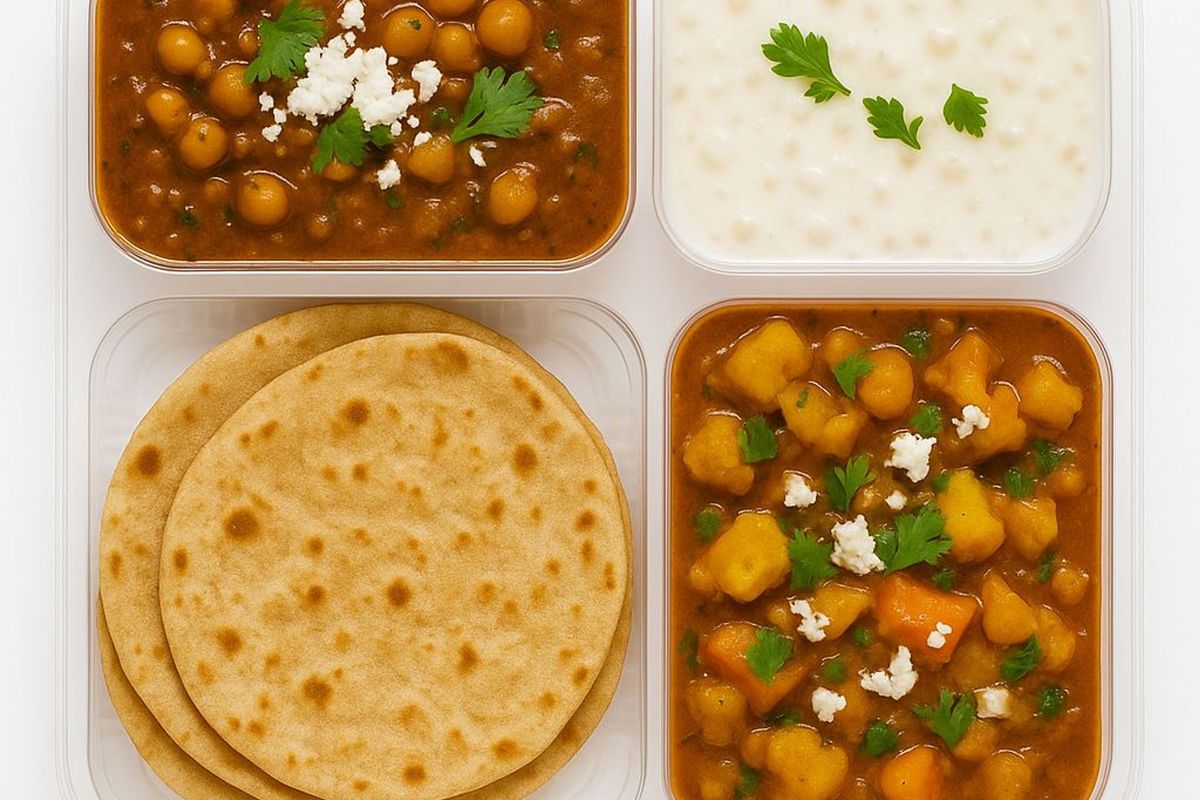 Daily Vegetarian Tiffin of the Day ( Reheat at Home )