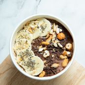 Nutty Chocolate Banana Oatmeal