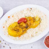  Madfoun Chicken With White Peshawer Rice