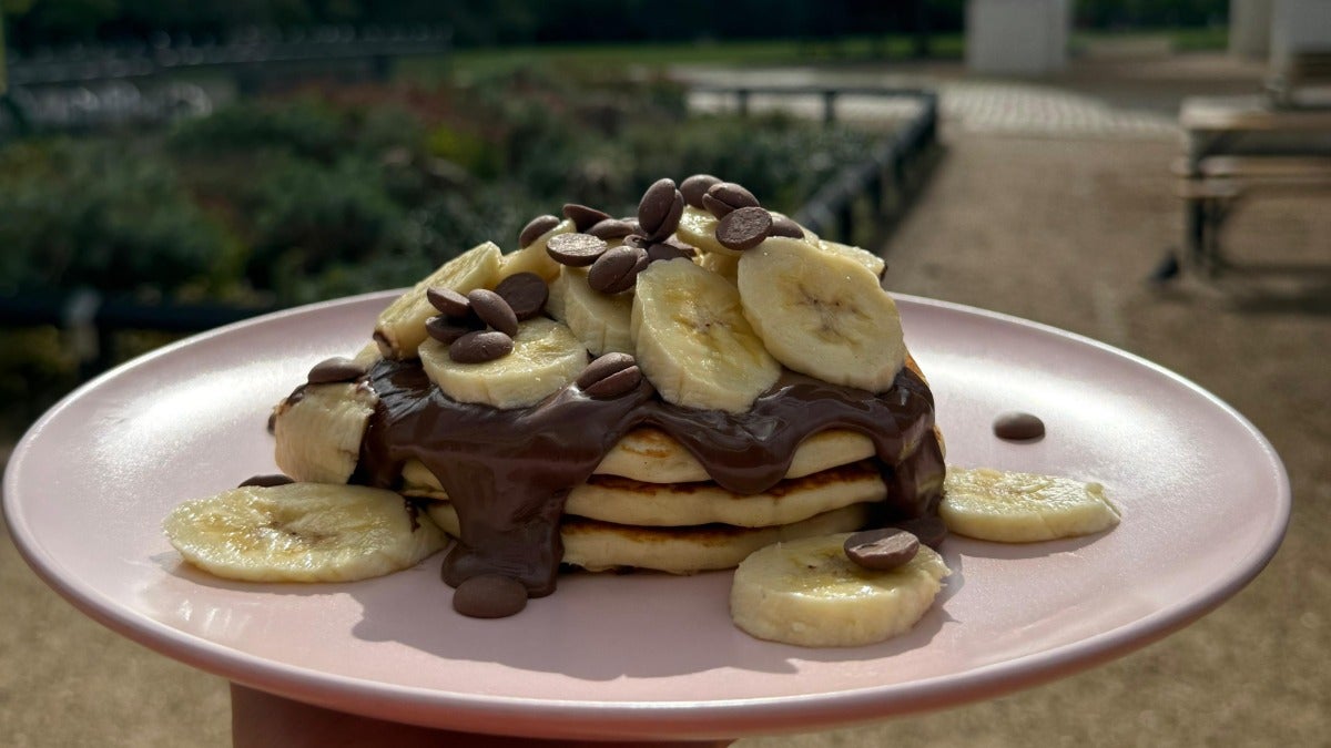 Nutella Pancake With Banana and Chocolate Chips