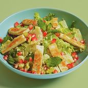 Couscous Salad with Grilled Halloumi