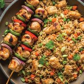 Chk.Fried Rice with Shaslik