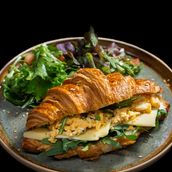 Scrambled eggs croissant
