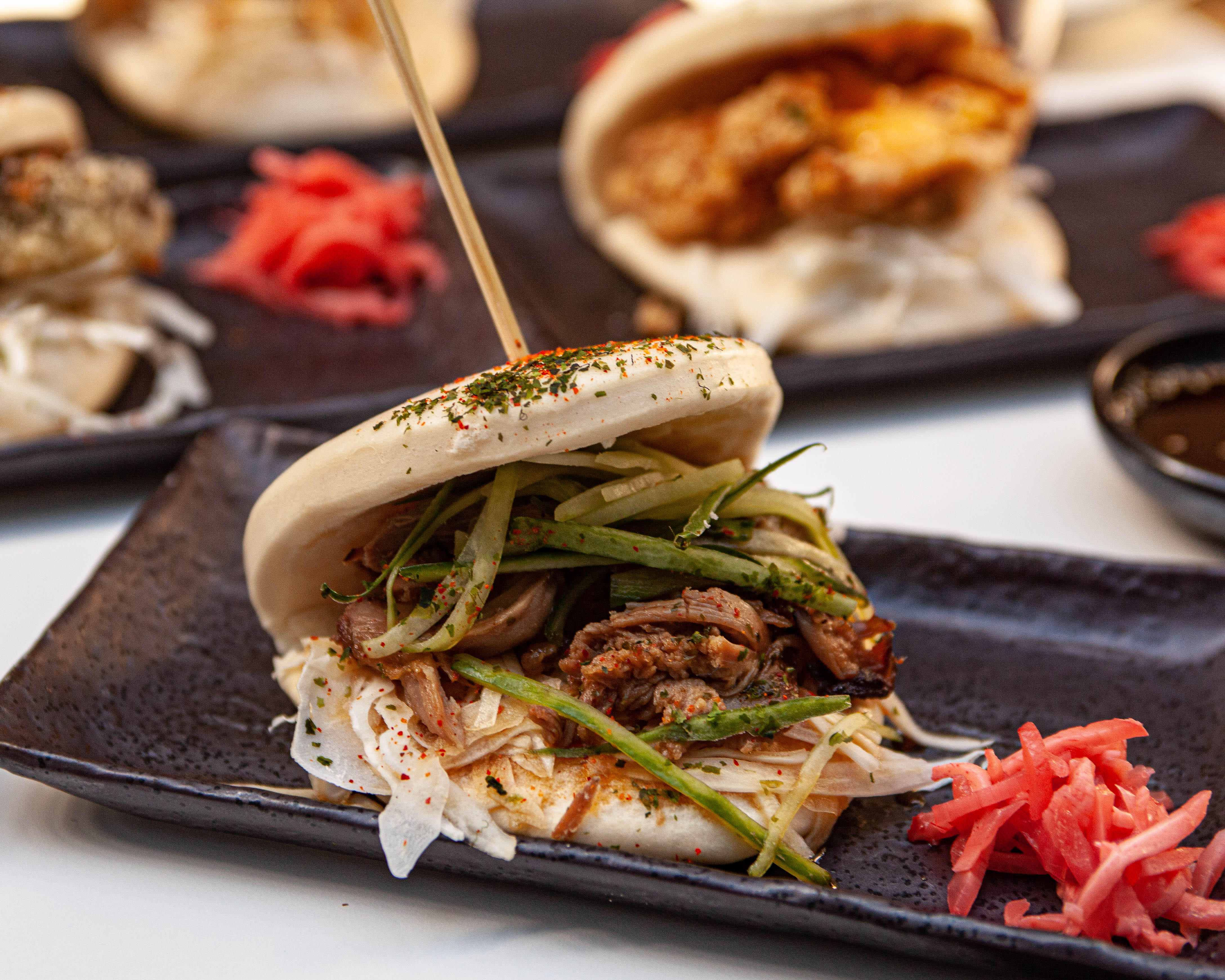 Marinated duck bao