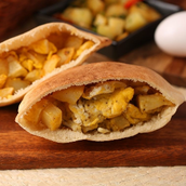Egg and potato sandwich