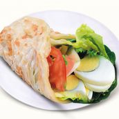 Boiled Egg Cheese Poratta Sandwich