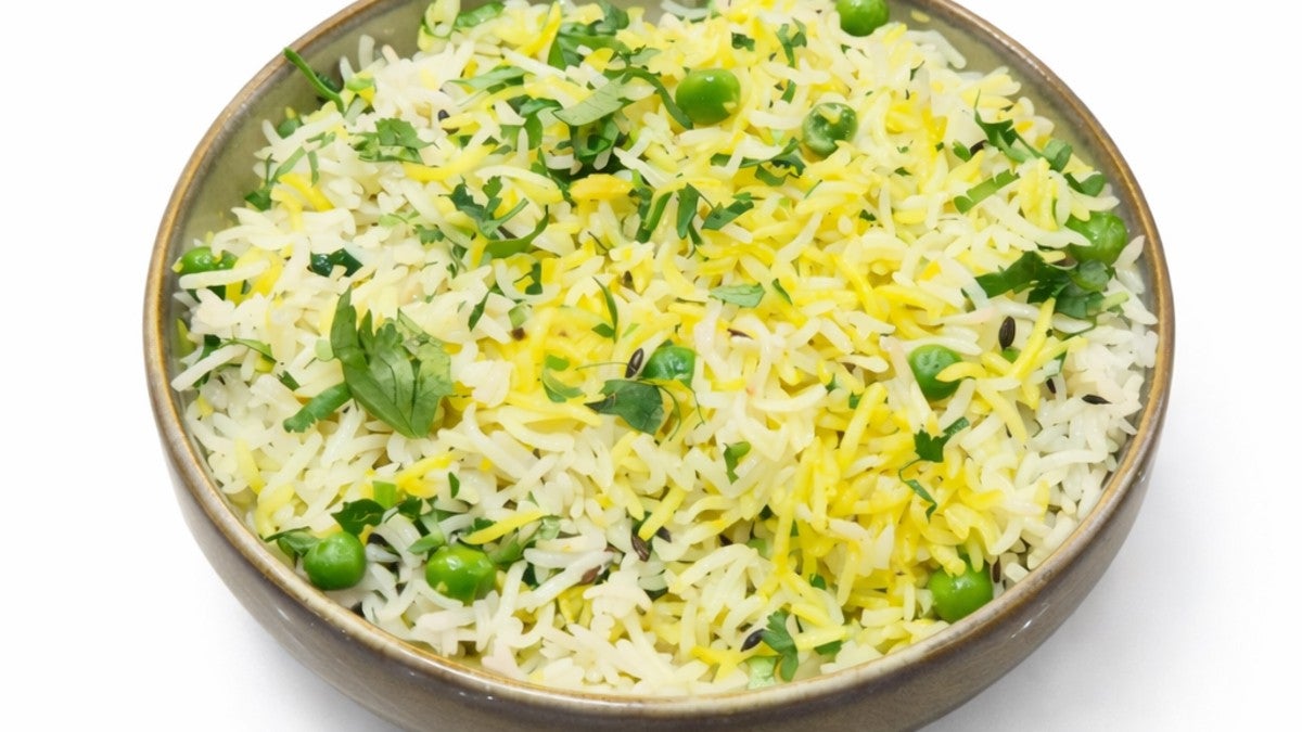 Garden Peas & Garlic Pulao (Vegan)
