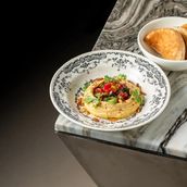 Hummus with tomatoes