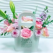 Pink In White Small Bag
