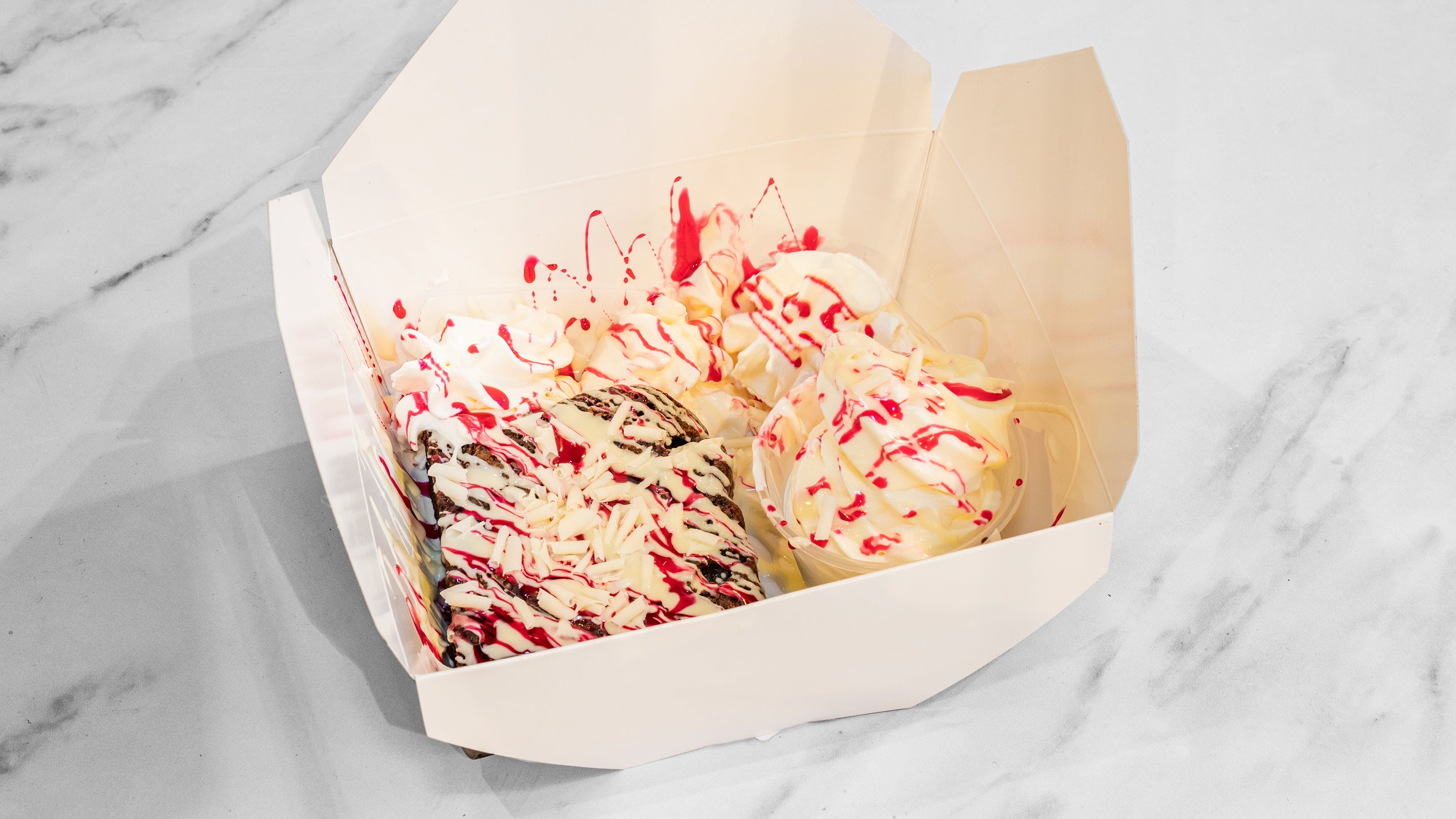 Raspberry & White Chocolate Brownie Tray