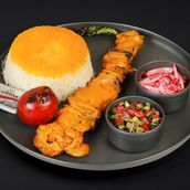 Chicken Thigh Kebab With Rice Chelow Joje Ron