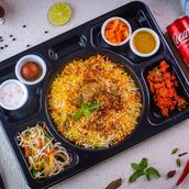 Mutton Biryani Combo (Biryani with Mutton Talawa and Soft Drink)