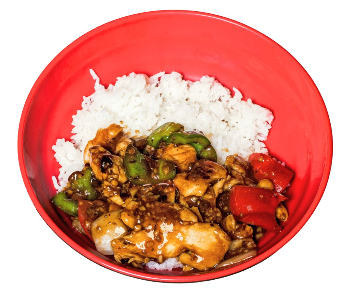 Black Bean Sauce and Sweet Pepper with Beef or Chicken Rice 豉椒炒牛肉/雞肉飯